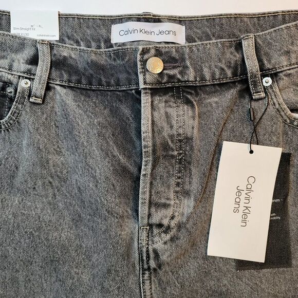 Calvin Klein Mens Slim-Straight Fit Stretch Jeans - Picture 5 of 7